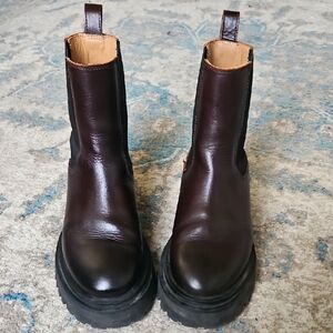 & other stories leather pull on Chunky boots